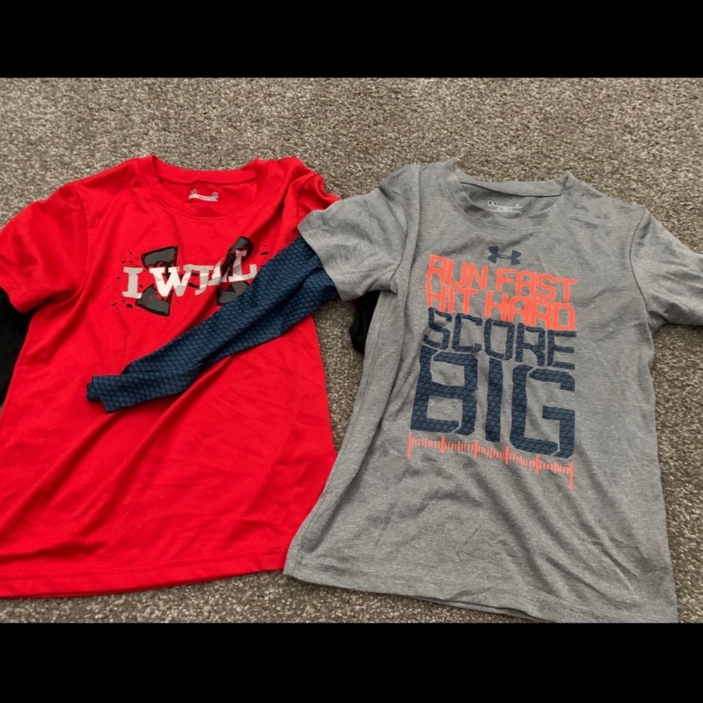Boys UA long sleeve shirts